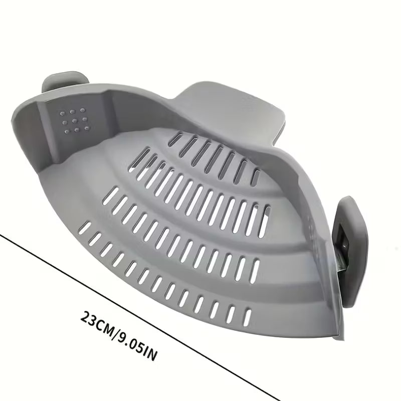 Clip On Strainer for Pots and Pans Universal Kitchen Colander for Pasta Vegetables and Fruit Drain Filter Tool