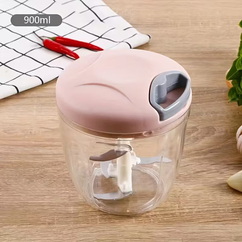 Multifunctional Garlic Press and Vegetable Chopper Manual Garlic Mincer Fruit Masher Kitchen Gadget 16.91 to 30.43 oz Capacity for Home Cooking and Meal Prep