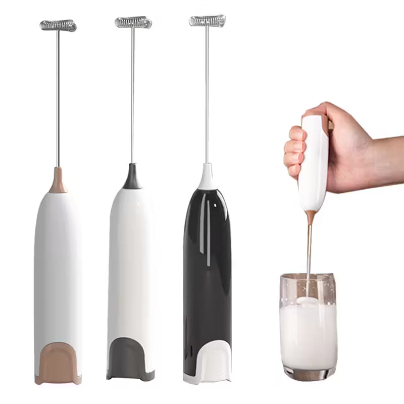 Electric Milk Frother Handheld Foam Maker for Coffee Cappuccino and Egg Whisking No Battery Kitchen Drink Frother