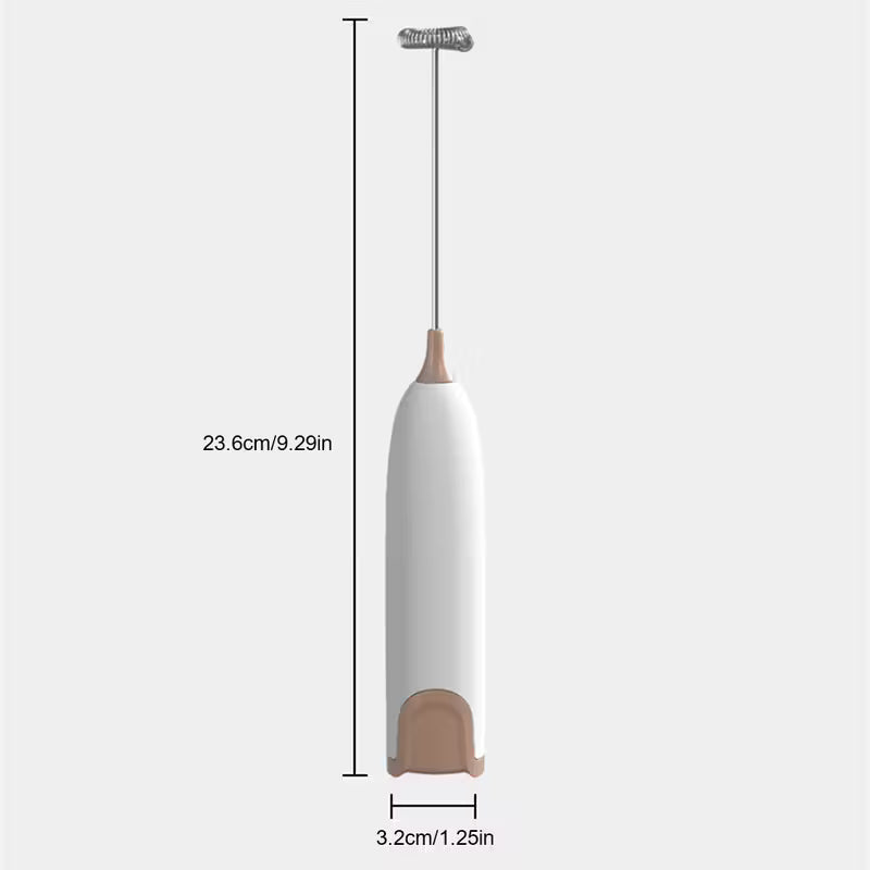 Electric Milk Frother Handheld Foam Maker for Coffee Cappuccino and Egg Whisking No Battery Kitchen Drink Frother