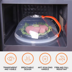 1pc Clear Microwave Splatter Cover Reusable Airtight Food Lid