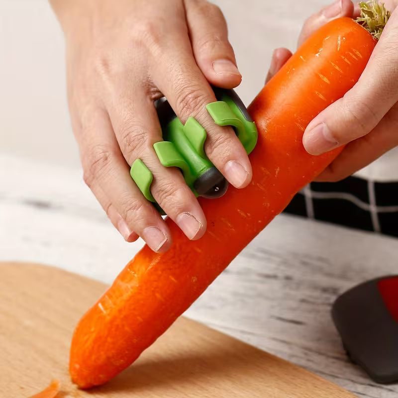 Stainless Steel Handheld Vegetable Fruit Peeler Anti-Slip Ring