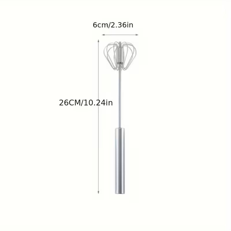 Multifunctional Stainless Steel Whisk Milk Frother Hand Push Blender for Eggs Cream Baking Kitchen Mixing Tool