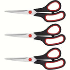3pcs Sharp Stainless Steel Scissors Multipurpose Comfort Grip
