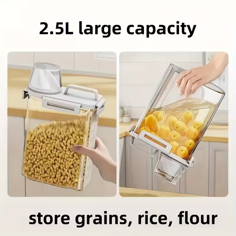 Airtight Food Storage Containers with Lids Leakproof Kitchen Organizer for Grains Nuts Flour and Rice Portable Sealed Canister Set for Pantry and Kitchen Storage Solutions