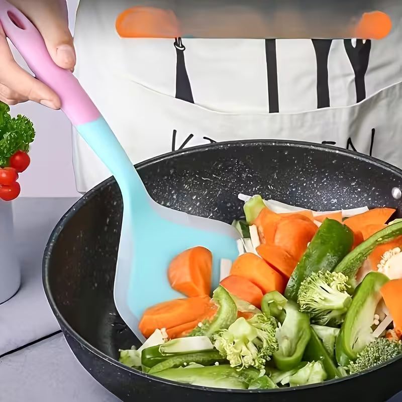 Silicone Cooking Utensils Set Non Stick Heat Resistant Kitchen Cookware for Cooking Stir Frying and Frying Perfect for Pancakes Steaks and BBQ Everyday Kitchen Use