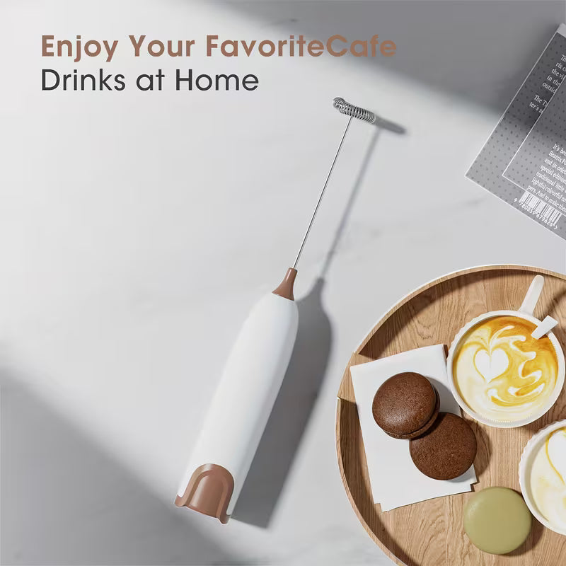 Electric Milk Frother Handheld Foam Maker for Coffee Cappuccino and Egg Whisking No Battery Kitchen Drink Frother