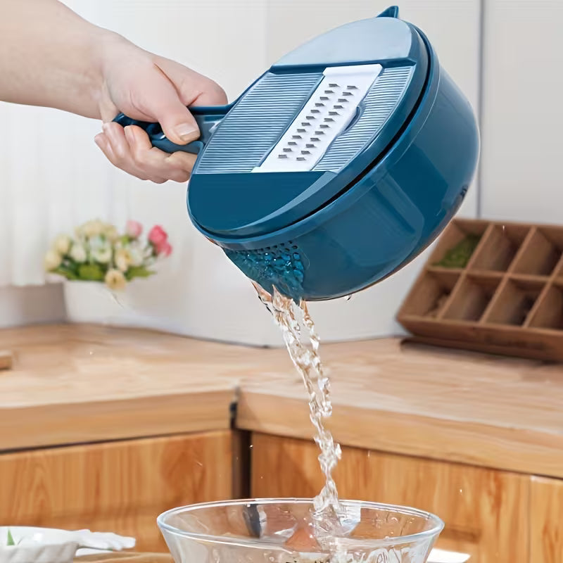 12 in 1 Vegetable Chopper and Grater Manual Slicer Shredder Julienne Cutter Multifunctional Kitchen Vegetable Cutter Tool