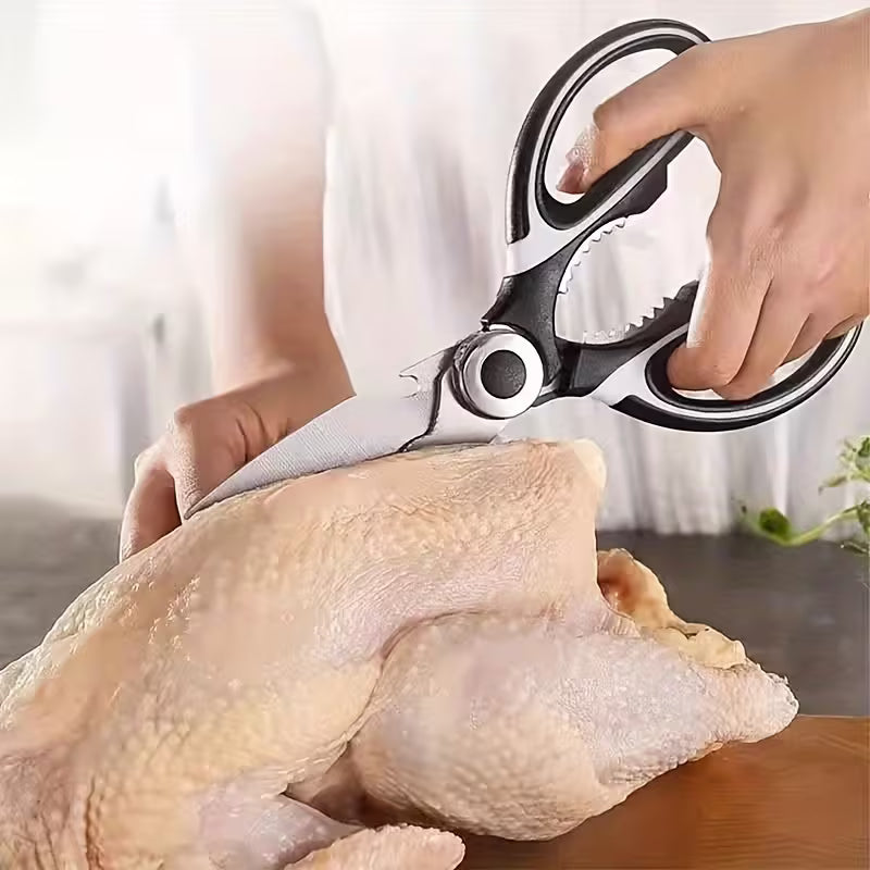 Heavy Duty Stainless Steel Kitchen Scissors Multi Purpose Poultry Shears for Cutting Meat Fish and Bones Kitchen Tool
