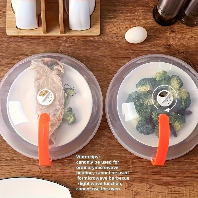 1pc Clear Microwave Splatter Cover Reusable Airtight Food Lid