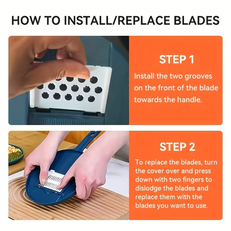 12 in 1 Vegetable Chopper and Grater Manual Slicer Shredder Julienne Cutter Multifunctional Kitchen Vegetable Cutter Tool