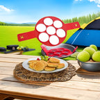 Silicone Non-Stick 6-Round Pancake Mold Red Cooking Tool