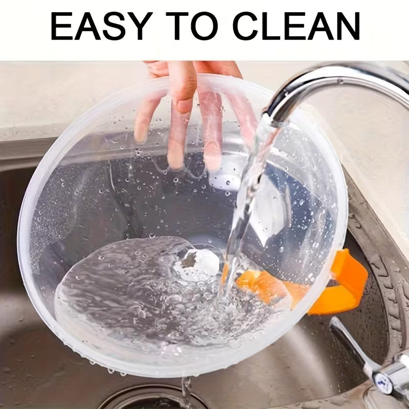 1pc Clear Microwave Splatter Cover Reusable Airtight Food Lid