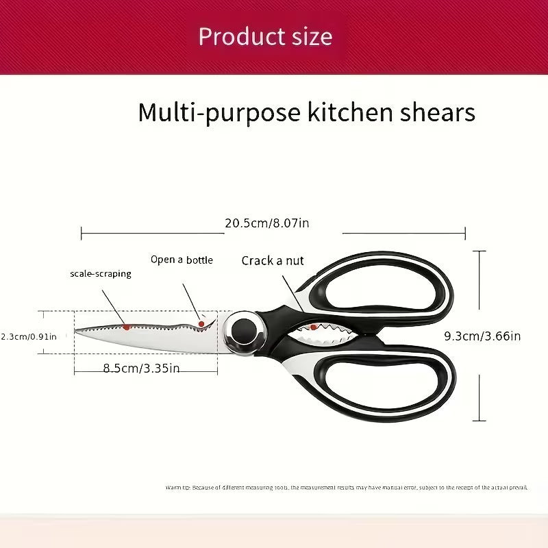 Heavy Duty Stainless Steel Kitchen Scissors Multi Purpose Poultry Shears for Cutting Meat Fish and Bones Kitchen Tool