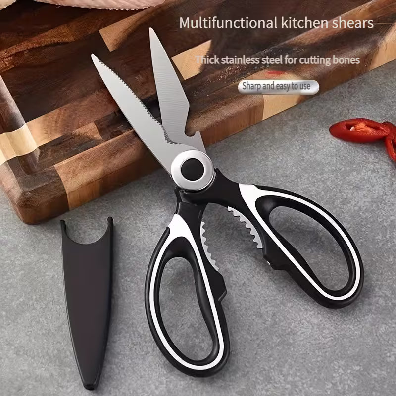 Heavy Duty Stainless Steel Kitchen Scissors Multi Purpose Poultry Shears for Cutting Meat Fish and Bones Kitchen Tool