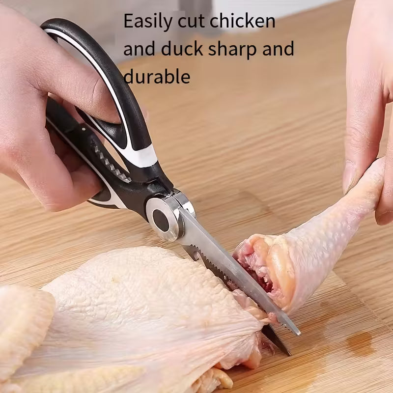 Heavy Duty Stainless Steel Kitchen Scissors Multi Purpose Poultry Shears for Cutting Meat Fish and Bones Kitchen Tool