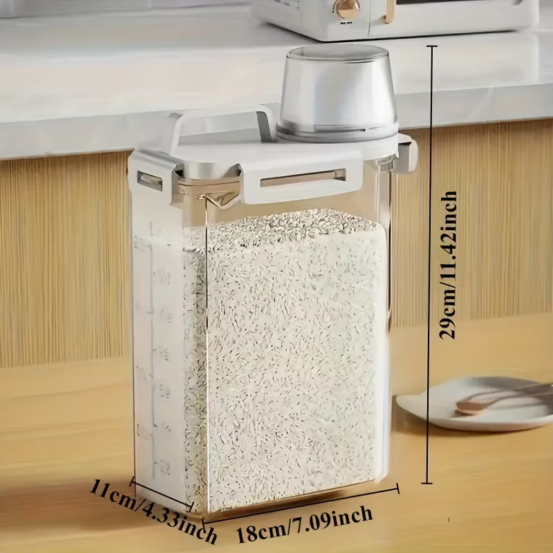 Airtight Food Storage Containers with Lids Leakproof Kitchen Organizer for Grains Nuts Flour and Rice Portable Sealed Canister Set for Pantry and Kitchen Storage Solutions