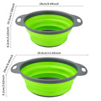 Collapsible Round Colander Set Large and Small Kitchen