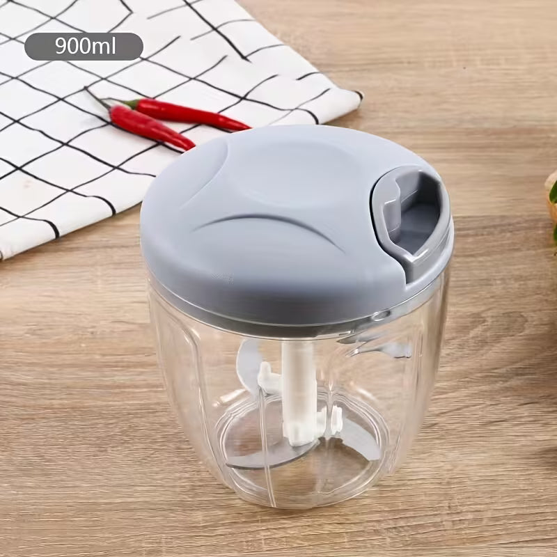 Multifunctional Garlic Press and Vegetable Chopper Manual Garlic Mincer Fruit Masher Kitchen Gadget 16.91 to 30.43 oz Capacity for Home Cooking and Meal Prep