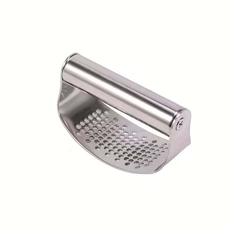 Stainless Steel Garlic Press Ring Manual Garlic Crusher and Mincer Kitchen Tool for Home Cooking