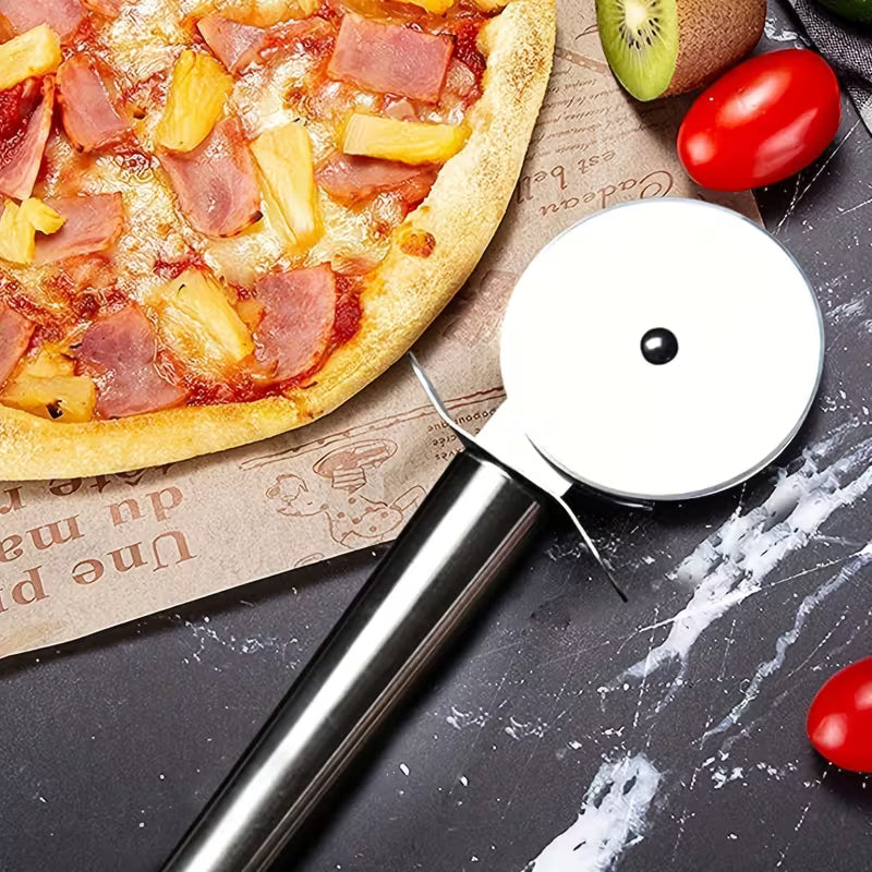 Stainless Steel Pizza Wheel Cutter Roller Baking Tool