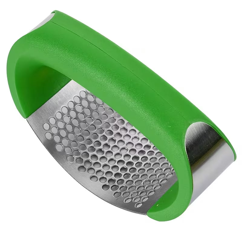 Stainless Steel Garlic Press Ring Manual Garlic Crusher and Mincer Kitchen Tool for Home Cooking