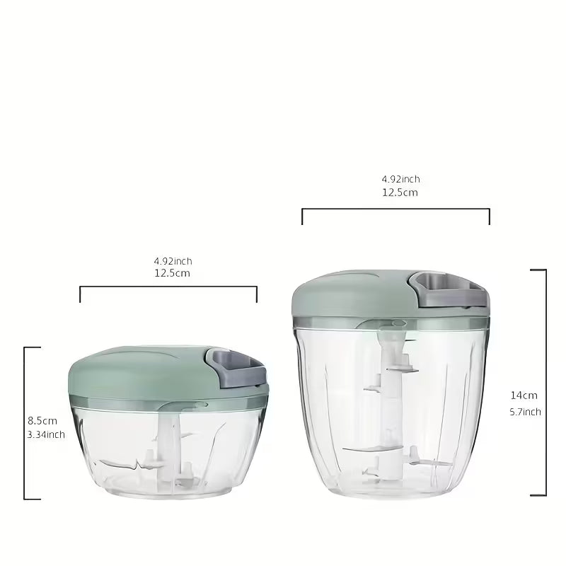 Multifunctional Garlic Press and Vegetable Chopper Manual Garlic Mincer Fruit Masher Kitchen Gadget 16.91 to 30.43 oz Capacity for Home Cooking and Meal Prep