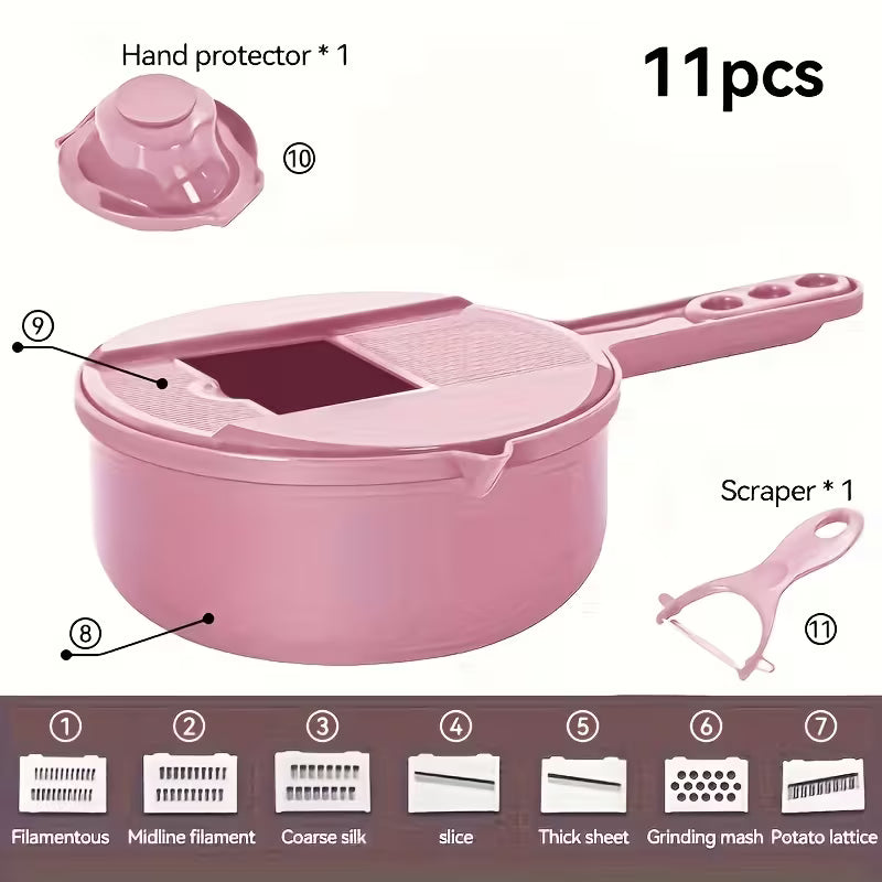 12 in 1 Vegetable Chopper and Grater Manual Slicer Shredder Julienne Cutter Multifunctional Kitchen Vegetable Cutter Tool