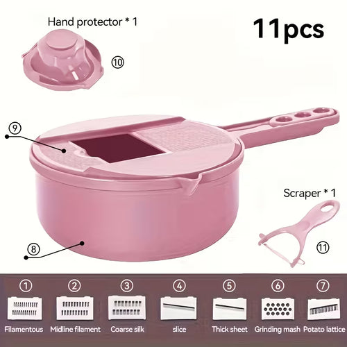 12 in 1 Vegetable Chopper and Grater Manual Slicer Shredder Julienne Cutter Multifunctional Kitchen Vegetable Cutter Tool