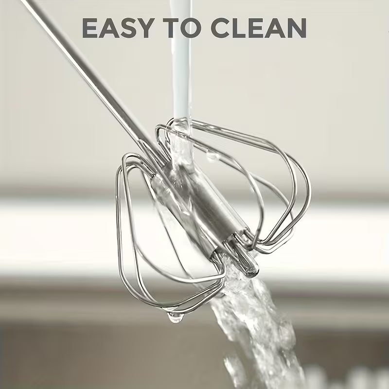Multifunctional Stainless Steel Whisk Milk Frother Hand Push Blender for Eggs Cream Baking Kitchen Mixing Tool