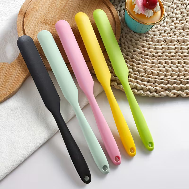 Food Grade Silicone Spatula Set Non Stick Baking and Mixing Tool Heat Resistant Kitchen Utensil for Cake Cream and Jam