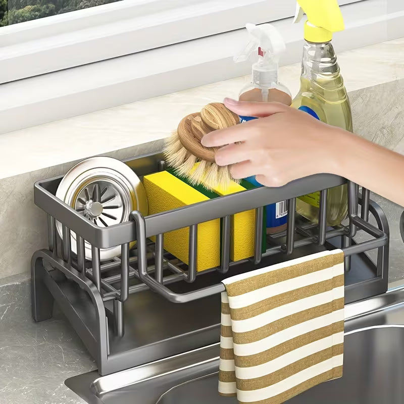 Multifunctional PP Sponge Holder Faucet Mount Space Saving