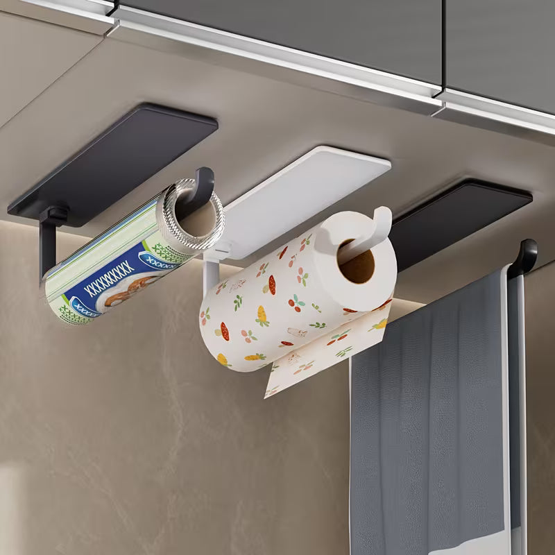Under Cabinet Paper Towel Holder Space Saving Dispenser