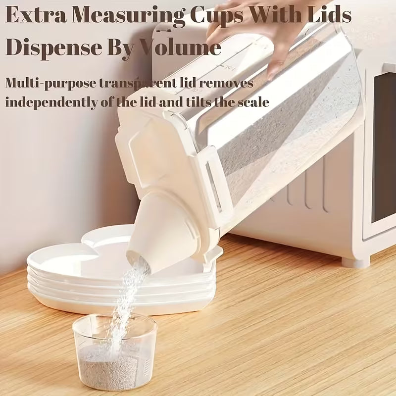 Airtight Food Storage Containers with Lids Leakproof Kitchen Organizer for Grains Nuts Flour and Rice Portable Sealed Canister Set for Pantry and Kitchen Storage Solutions