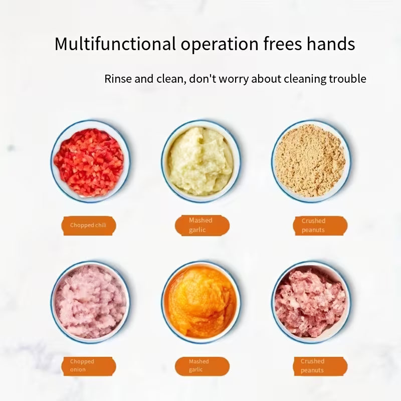 Multifunctional Garlic Press and Vegetable Chopper Manual Garlic Mincer Fruit Masher Kitchen Gadget 16.91 to 30.43 oz Capacity for Home Cooking and Meal Prep