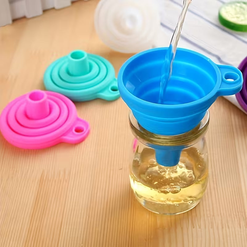 1pc Foldable Funnel Portable Mini Collapsible Kitchen Liquid Tool