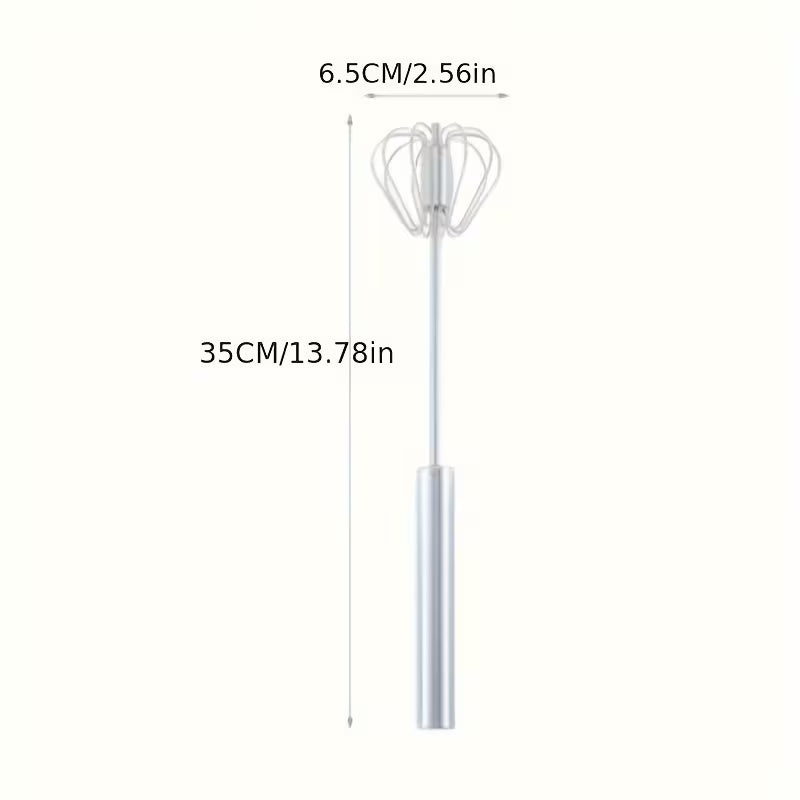 Multifunctional Stainless Steel Whisk Milk Frother Hand Push Blender for Eggs Cream Baking Kitchen Mixing Tool