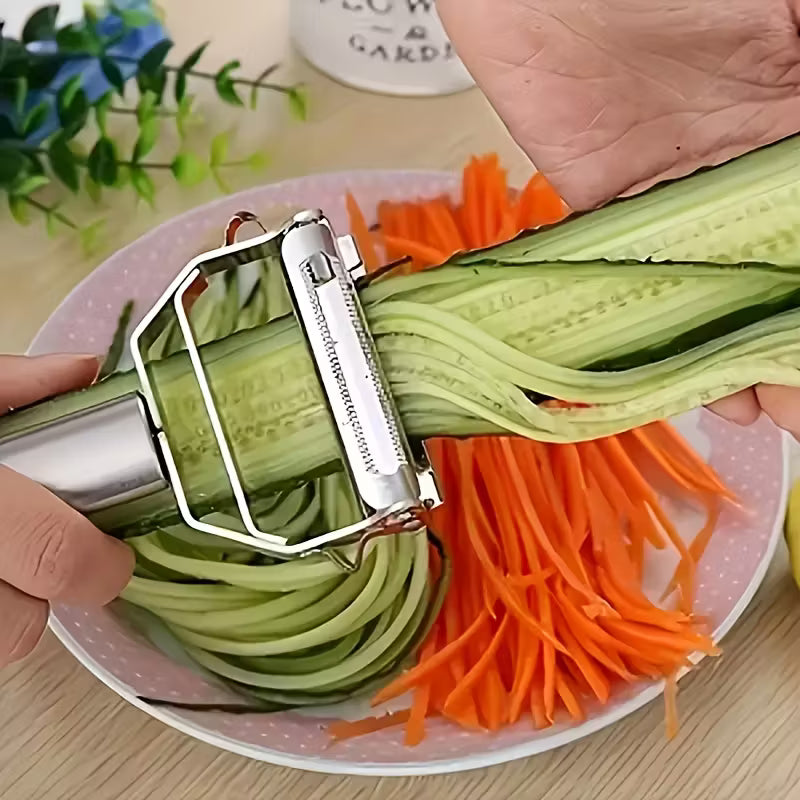 Stainless Steel Vegetable Peeler and Julienne Slicer Multifunctional Kitchen Tool for Potato Fruit and Vegetables Essential Food Prep Tool