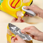 2 Piece Rechargeable Mini Bag Sealer Set USB Heat Sealer for Snacks Chips and Cookie Bags Portable Magnetic Handheld Food Sealer for Home Picnic and Travel