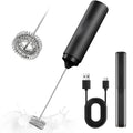 Rechargeable Milk Frother Handheld 2 in 1 Dual Spring Electric Whisk for Coffee Milk and Egg Frothing Kitchen Tool